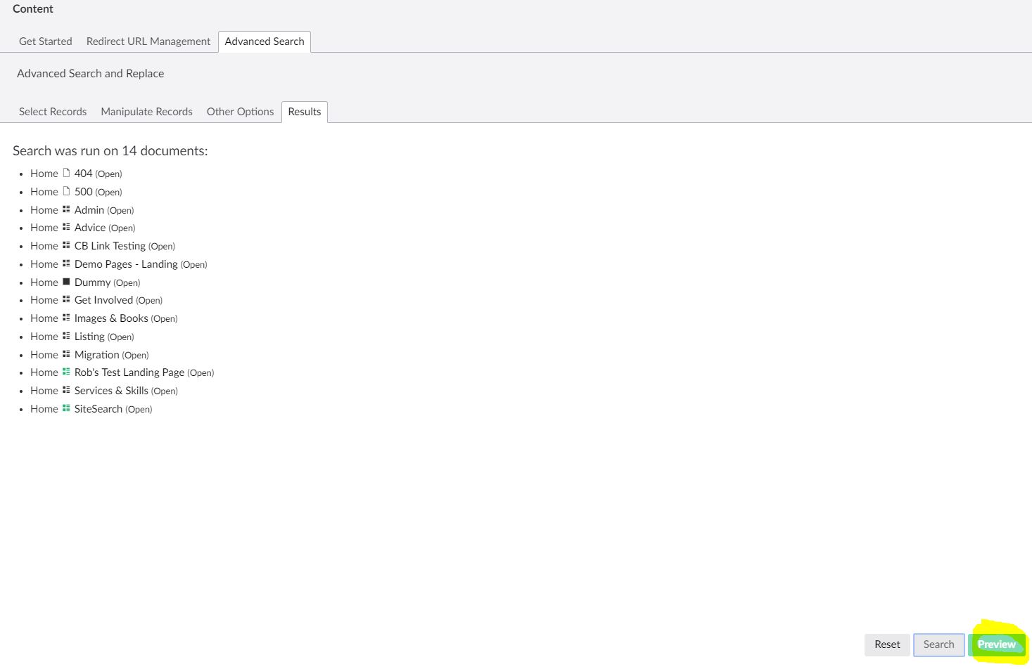 preview button disabled Bugs